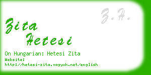 zita hetesi business card